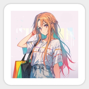 asuna shopping Sticker